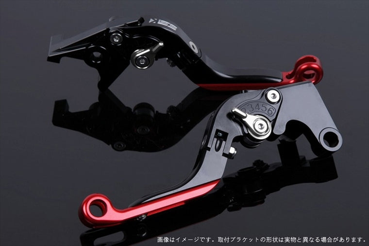SPEEDRA(エスエスケイ スピードラ)｜アジャストレバー 可倒延長式 ブラック/シルバー/レッド 125DUKE 200DUKE 250DUKE -16｜KT0406430-SRRD
