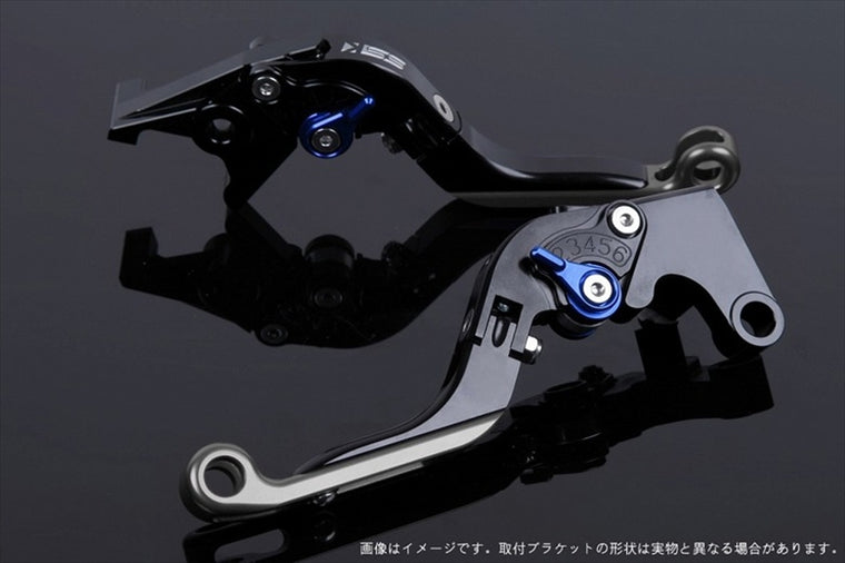 SPEEDRA(エスエスケイ スピードラ)｜アジャストレバー 可倒延長式 ブラック/ブルー/チタン 125DUKE 200DUKE 250DUKE -16｜KT0406430-BETM