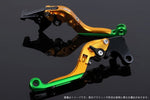 SPEEDRA(エスエスケイ スピードラ)｜アジャストレバー 可倒延長式 ゴールド/ブラック/グリーン 125DUKE 200DUKE 250DUKE -16｜KT0406432-BKGN