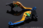 SPEEDRA(エスエスケイ スピードラ)｜アジャストレバー 可倒延長式 ゴールド/グリーン/ブルー 125DUKE 200DUKE 250DUKE -16｜KT0406432-GNBE