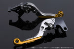 SPEEDRA(エスエスケイ スピードラ)｜アジャストレバー 可倒延長式 チタン/ブラック/ゴールド 125DUKE 200DUKE 250DUKE -16｜KT0406435-BKGD