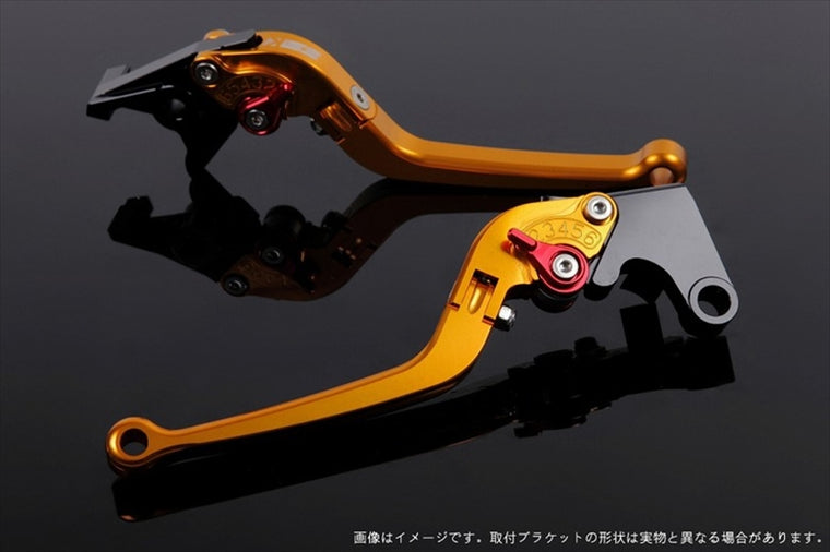 【エスエスケイ スピードラ】アジャストレバー スタンダード可倒式 ゴールド/レッド 125/200/250/390DUKE KT0406390-RD