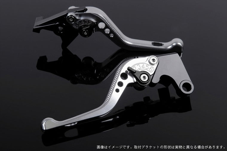 【エスエスケイ スピードラ】アジャストレバー 3Dショート シルバー/ブラック ZOOMER-X PCX JF28/56 PCX150 KF12/18 HO0406298-BK