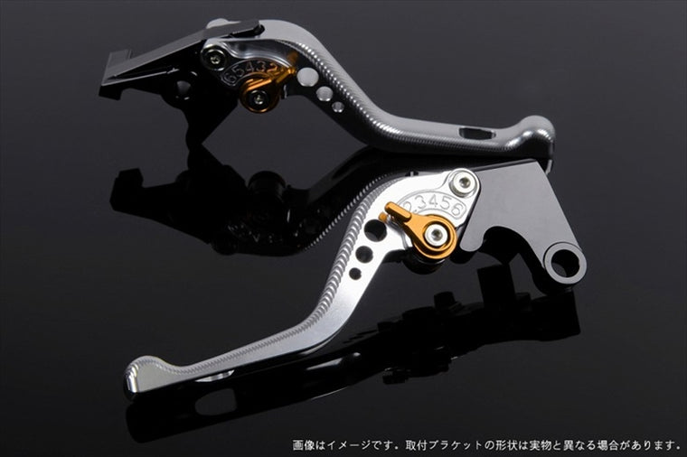 【エスエスケイ スピードラ】アジャストレバー 3Dショート シルバー/ゴールド ZOOMER-X PCX JF28/56 PCX150 KF12/18 HO0406298-GD