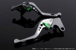 【エスエスケイ スピードラ】アジャストレバー 3Dショート シルバー/グリーン ZOOMER-X PCX JF28/56 PCX150 KF12/18 HO0406298-GN