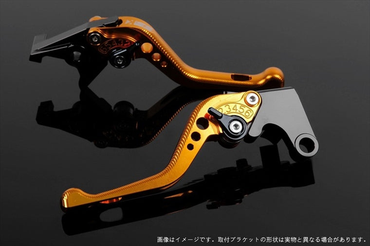 【エスエスケイ スピードラ】アジャストレバー 3Dショート ゴールド/ブラック ZOOMER-X PCX JF28/56 PCX150 KF12/18 HO0406299-BK
