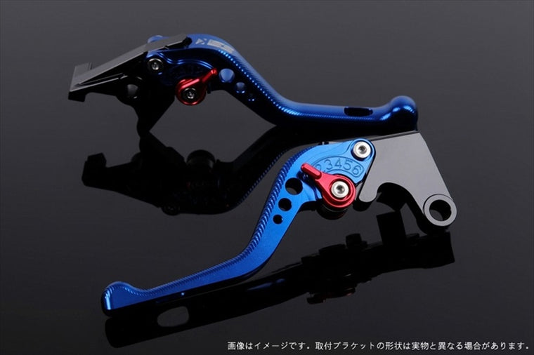 【エスエスケイ スピードラ】アジャストレバー 3Dショート ブルー/レッド ZOOMER-X PCX JF28/56 PCX150 KF12/18 HO0406300-RD