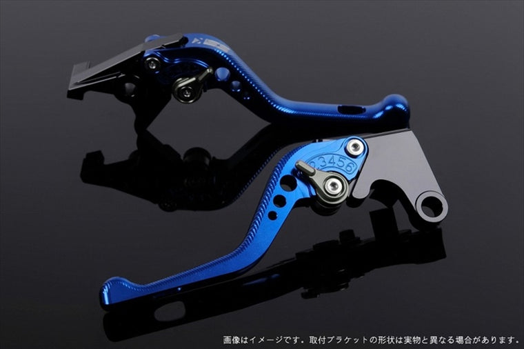 【エスエスケイ スピードラ】アジャストレバー 3Dショート ブルー/チタン ZOOMER-X PCX JF28/56 PCX150 KF12/18 HO0406300-TM