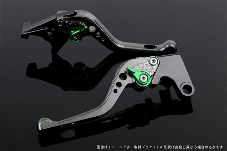 【エスエスケイ スピードラ】アジャストレバー 3Dショート チタン/グリーン ZOOMER-X PCX JF28/56 PCX150 KF12/18 HO0406302-GN