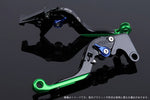 【エスエスケイ スピードラ】アジャストレバー 可倒延長式 ブラック/ブルー/グリーン ZX-6R 07-17 ZX-10R 06-15 KA0406024-BEGN
