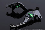 【エスエスケイ スピードラ】アジャストレバー 可倒延長式 ブラック/グリーン/ブラック ZX-6R 07-17 ZX-10R 06-15 KA0406024-GNBK