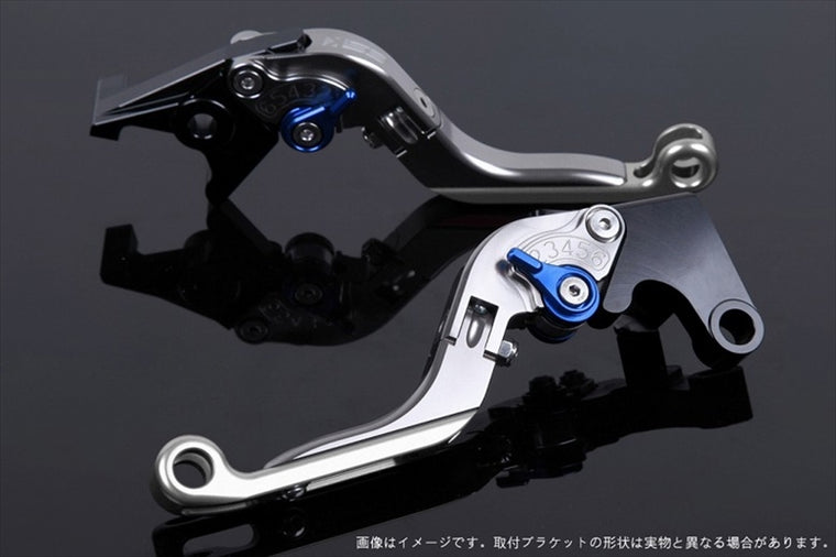 【エスエスケイ スピードラ】アジャストレバー 可倒延長式 チタン/ブルー/シルバー ZX-6R 07-17 ZX-10R 06-15 KA0406028-BESR