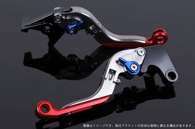 【エスエスケイ スピードラ】アジャストレバー 可倒延長式 チタン/ブルー/レッド ZX-6R 07-17 ZX-10R 06-15 KA0406028-BERD