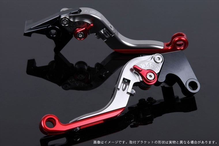 【エスエスケイ スピードラ】アジャストレバー 可倒延長式 チタン/レッド/レッド ZX-6R 07-17 ZX-10R 06-15 KA0406028-RDRD