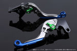 【エスエスケイ スピードラ】アジャストレバー 可倒延長式 チタン/グリーン/ブルー ZX-6R 07-17 ZX-10R 06-15 KA0406028-GNBE