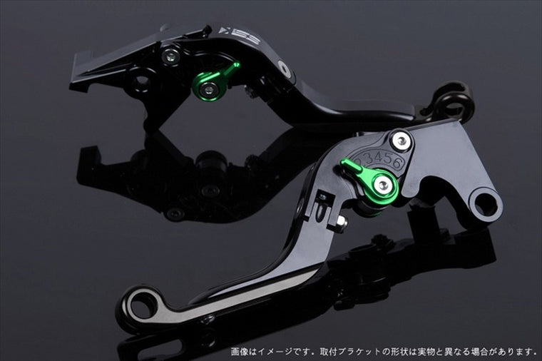 【エスエスケイ スピードラ】アジャストレバー 可倒延長式 ブラック/グリーン/ブラックTMAX500(SJ08J)08-11 TMAX530(SJ12J)12-16 YA0406052-GNBK