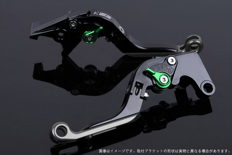 【エスエスケイ スピードラ】アジャストレバー 可倒延長式 ブラック/グリーン/チタンTMAX500(SJ08J)08-11 TMAX530(SJ12J)12-16 YA0406052-GNTM