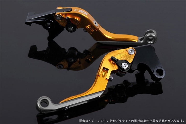 【エスエスケイ スピードラ】アジャストレバー 可倒延長式 ゴールド/ブラック/チタンTMAX500(SJ08J)08-11 TMAX530(SJ12J)12-16 YA0406054-BKTM