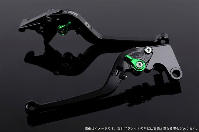 【エスエスケイ スピードラ】アジャストレバー スタンダード可倒式 ブラック/グリーン 1400GTR/CONCOURS14 07-16 ZZR1400 06-11 KA0400670-GN