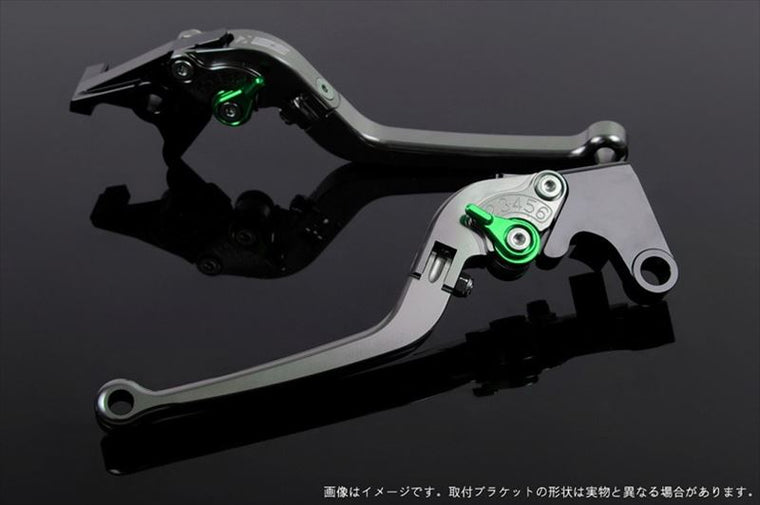 【エスエスケイ スピードラ】アジャストレバー スタンダード可倒式 チタン/グリーン 1400GTR/CONCOURS14 07-16 ZZR1400 06-11 KA0402961-GN