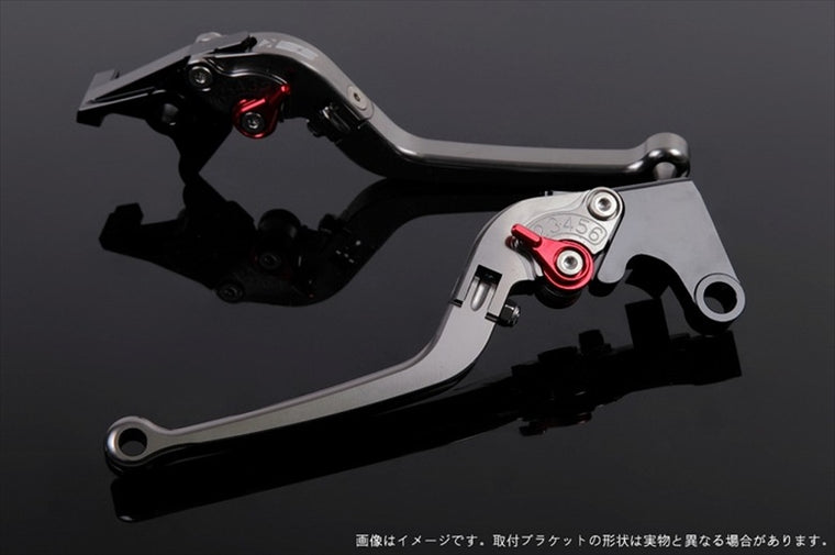 【エスエスケイ スピードラ】アジャストレバー スタンダード可倒式 チタン/レッド VFR750R RC30 RVF750 VFR800 RC46 02-13 HO0403036-RD