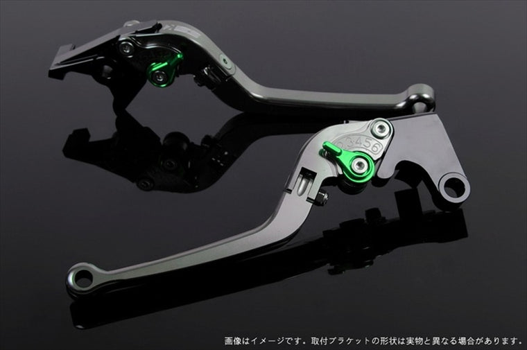 【エスエスケイ スピードラ】アジャストレバー スタンダード可倒式 チタン/グリーン VFR750R RC30 RVF750 VFR800 RC46 02-13 HO0403036-GN
