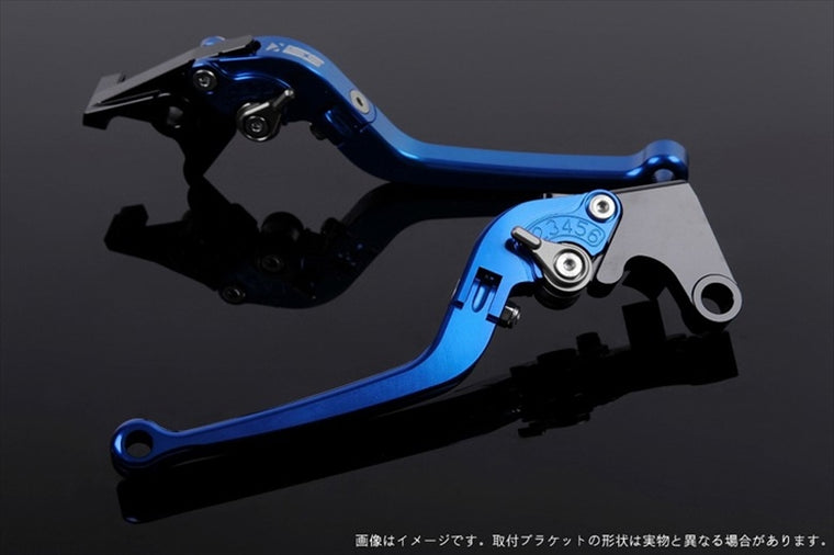 エスエスケイ スピードラ｜アジャストレバー スタンダード可倒式 ブルー/チタン ZRX400 ZEPH400 ZEP-χ｜KA0400684-TM