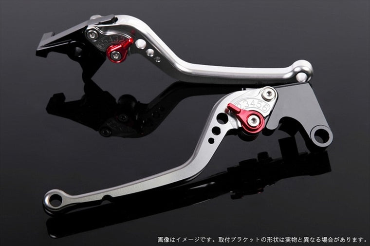 【エスエスケイ スピードラ】アジャストレバー スタンダード ロング シルバー/レッド 1400GTR 07-16 ZZR1400 06-11 KA0403585-RD
