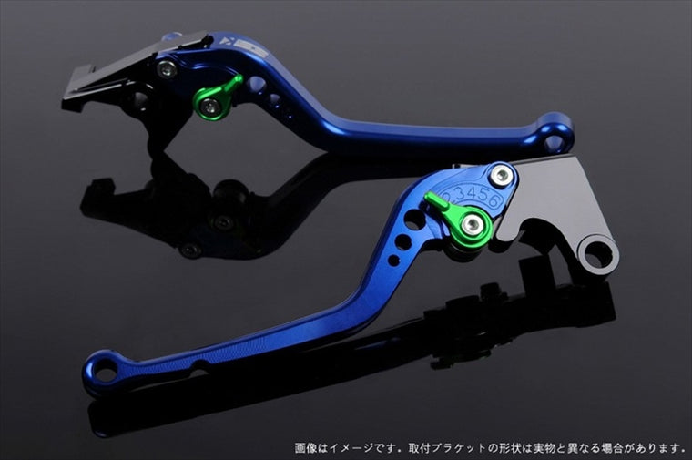 【エスエスケイ スピードラ】アジャストレバー スタンダード ロング ブルー/グリーン RGV250γVJ21A/22A GSX250S GSX400S SU0403741-GN