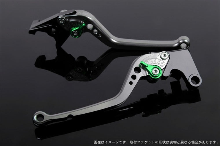 【エスエスケイ スピードラ】アジャストレバー スタンダード ロング  チタン/グリーン NINJA400R 11-13 NINJA400 14-17 KA0403603-GN