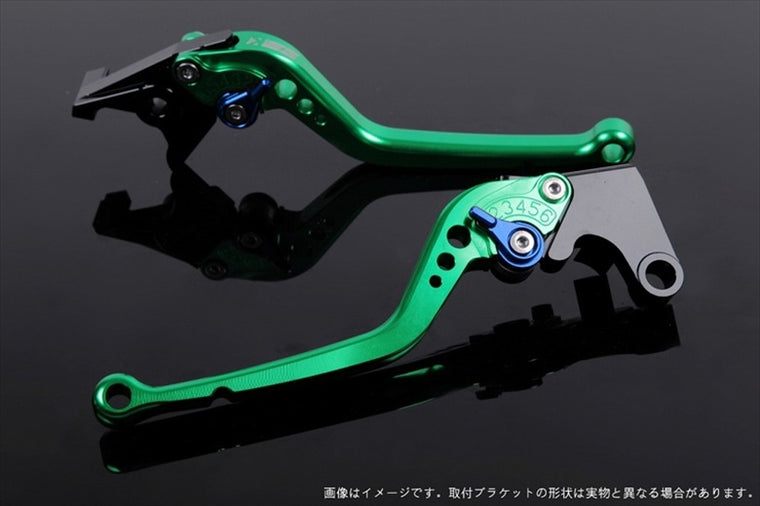 エスエスケイ スピードラ｜アジャストレバー スタンダード ロング グリーン/ブルー MT-01 04-09 VMAX1700 09-13｜YA0403716-BE