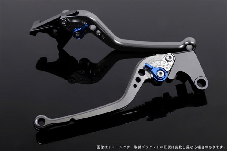 【エスエスケイ スピードラ】アジャストレバー スタンダード ロング チタン/ブルー RGV250γVJ21A/22A GSX250S GSX400S SU0403743-BE
