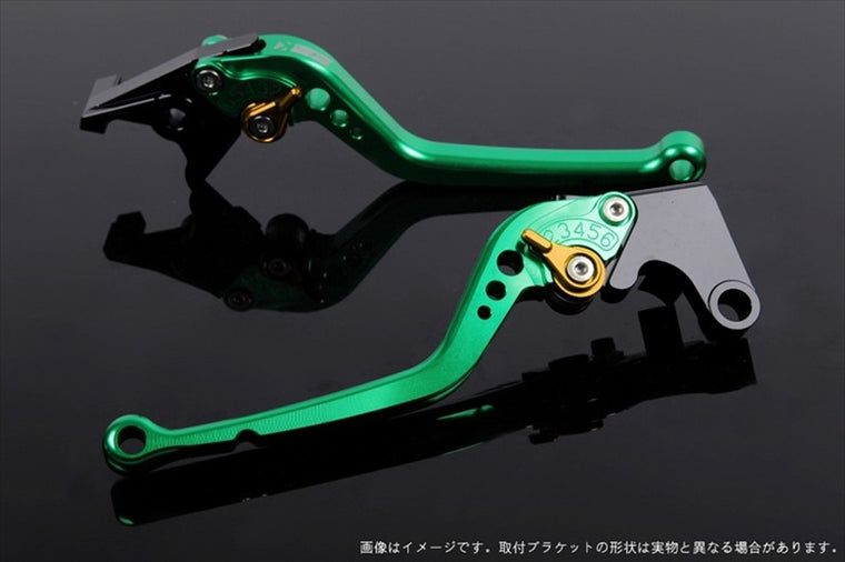 【エスエスケイ スピードラ】アジャストレバー スタンダード ロング  グリーン/ゴールド VFR750R RC30 RVF750 VFR800 RC46 02-13 HO0403758-GD