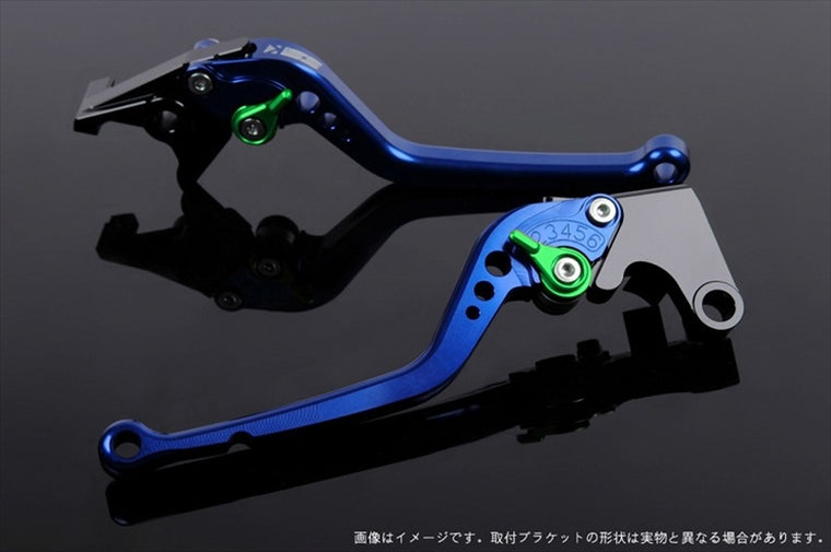 【エスエスケイ スピードラ】アジャストレバー スタンダード ロング  ブルー/グリーン NINJA400R 11-13 NINJA400 14-17 KA0403601-GN