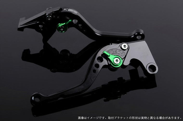 【エスエスケイ スピードラ】アジャストレバー スタンダード ショート ブラック/グリーン 1400GTR 07-16 ZZR1400 06-11 KA0403857-GN