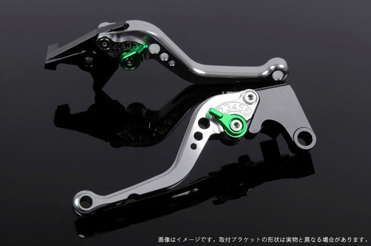 【エスエスケイ スピードラ】アジャストレバー スタンダード ショート シルバー/グリーン NSR250 全年式 CB400SF NC31 HO0403935-GN