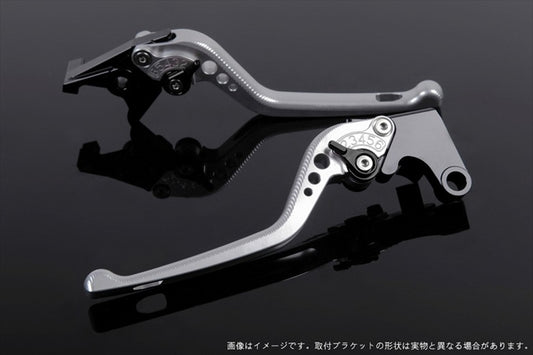 【エスエスケイ スピードラ】アジャストレバー 3D ロング        シルバー/ブラック モンスター695 07-08 /696 09-13 /796 11-13 DU0404582-BK