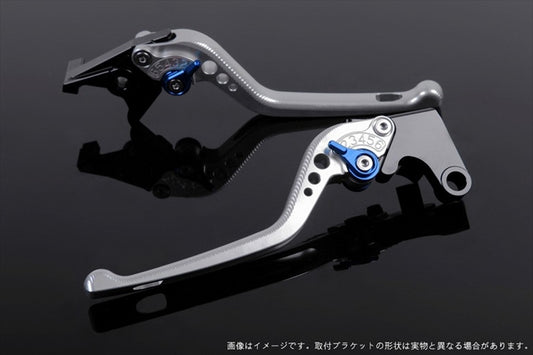 【エスエスケイ スピードラ】アジャストレバー 3D ロング        シルバー/ブルー モンスター695 07-08 /696 09-13 /796 11-13 DU0404582-BE