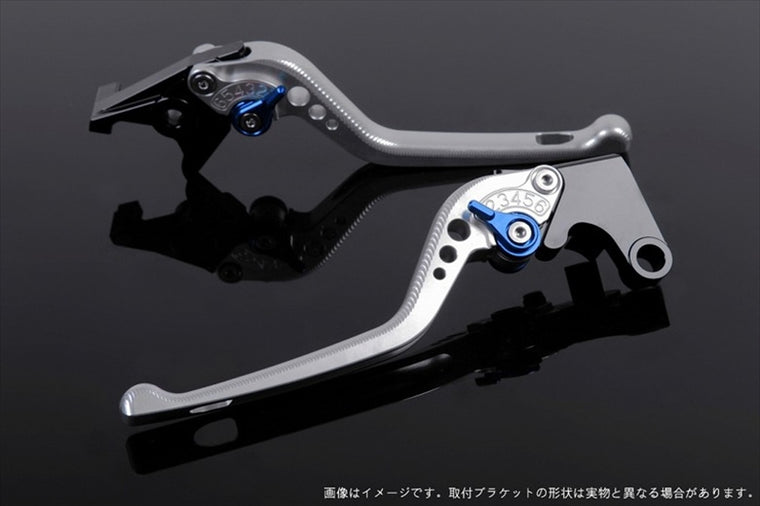 【エスエスケイ スピードラ】アジャストレバー 3D ロング        シルバー/ブルー モンスター695 07-08 /696 09-13 /796 11-13 DU0404582-BE