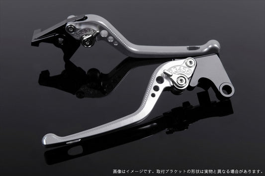 エスエスケイ スピードラ｜アジャストレバー 3D ロング シルバー/シルバー NINJA ZX-6R 2007-2017 Z750R 11-13｜KA0404652-SR