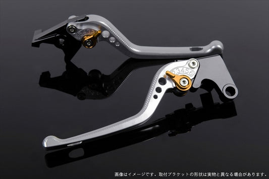 エスエスケイ スピードラ｜アジャストレバー 3D ロング シルバー/ゴールド NINJA ZX-6R 2007-2017 Z750R 11-13｜KA0404652-GD