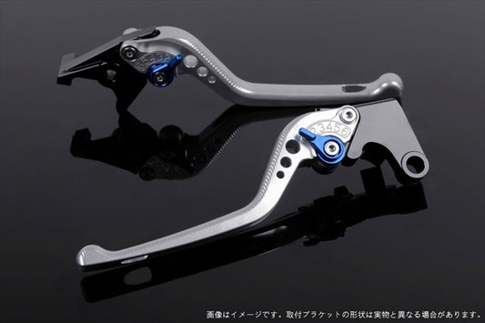 エスエスケイ スピードラ｜アジャストレバー 3D ロング シルバー/ブルー NINJA ZX-6R 2007-2017 Z750R 11-13｜KA0404652-BE