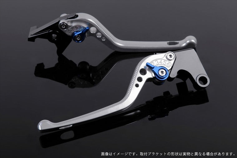 エスエスケイ スピードラ｜アジャストレバー 3D ロング シルバー/ブルー NINJA ZX-6R 2007-2017 Z750R 11-13｜KA0404652-BE