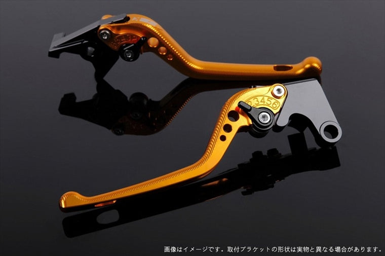 エスエスケイ スピードラ｜アジャストレバー 3D ロング ゴールド/ブラック NINJA ZX-6R 2007-2017 Z750R 11-13｜KA0404653-BK