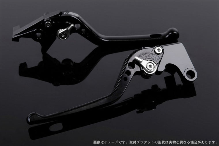 【エスエスケイ スピードラ】アジャストレバー 3D ロング        ブラック/シルバー NINJA400R 11-13 NINJA400 14-17 KA0404672-SR