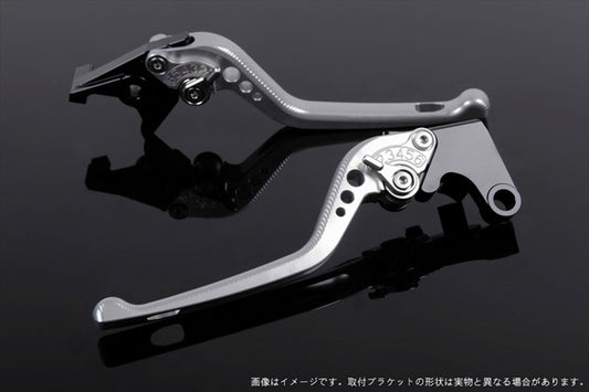 【エスエスケイ スピードラ】アジャストレバー 3D ロング        シルバー/シルバー NINJA400R 11-13 NINJA400 14-17 KA0404673-SR