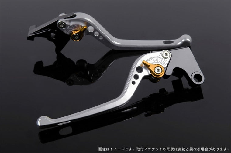 【エスエスケイ スピードラ】アジャストレバー 3D ロング        シルバー/ゴールド NINJA400R 11-13 NINJA400 14-17 KA0404673-GD