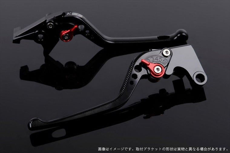 【エスエスケイ スピードラ】アジャストレバー 3D ロング ブラック/レッド MT-01 04-09 VMAX1700 09-13 YA0404805-RD