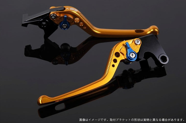 【エスエスケイ スピードラ】アジャストレバー 3D ロング ゴールド/ブルー MT-01 04-09 VMAX1700 09-13 YA0404807-BE
