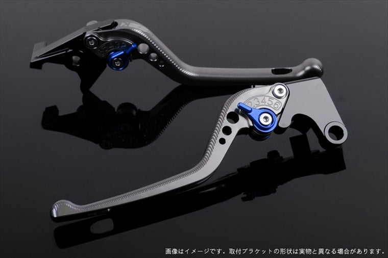 【エスエスケイ スピードラ】アジャストレバー 3D ロング        チタン/ブルー モンスター695 07-08 /696 09-13 /796 11-13 DU0404586-BE